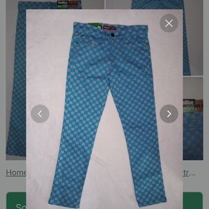 Blue Checkered Women’s Jeans - Unbranded